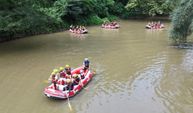 Melen Çayı'nda gençlerin rafting keyfi