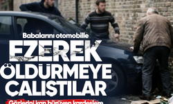 Babalarını otomobille ezerek öldürmeye çalıştılar... Gözlerini kan bürüyen kardeşlere vatandaşlar engel oldu