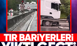 Tır bariyerleri yıktı geçti, Devebağırtan yeniden kilitlendi