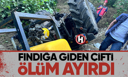 Fındığa giden çifti kaza ayırdı... Sürücü atlayarak canını kurtardı, eşi traktörün altında kaldı