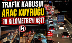  D-650'de trafik kabusu! Araç kuyruğu 10 kilometreyi aştı