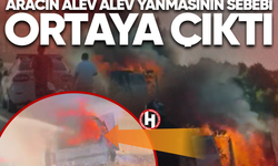 Aracın alev alev yanmasının nedeni ortaya çıktı...Ehliyetsiz sürücü gözaltında