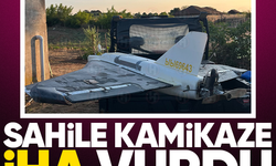Sahile kamikaze İHA vurdu