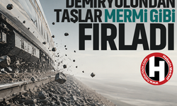 Demiryolundan taşlar mermi gibi fırladı...Kimsenin canı yanmadan önlem alınsın