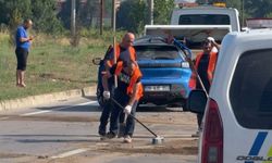 Karasu girişinde SUV ile çarpışan TIR devrildi: 1 yaralı