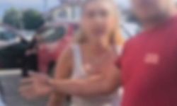 İçinde 7 aylık bebeğin ve çocuğun olduğu aracın önünü kestiler