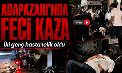 Minibüs ile motosiklet çarpıştı! İki genç yaralandı