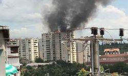 Bina çatısı alevlere teslim oldu