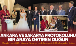 Ankara ve Sakarya protokolünü bir araya getiren düğün...Curoğlu'nun düğün törenine Sakarya ve Ankara protokolünden yoğun katılım