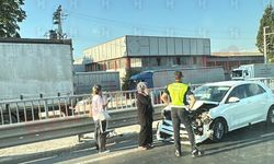 Pekşenler'de kaza! Trafik felç oldu