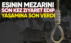 Eşinin mezarını son kez ziyaret edip yaşamına son verdi