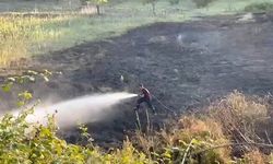 Tarlada yakılan ateş 4 dönümü yaktı