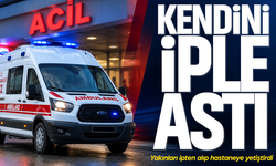 Kendini iple astı... Yakınları ipten alıp hastaneye yetiştirdi