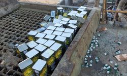 235 litre sahte yağ imha edildi