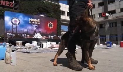 Operasyonlarda ele geçirilen suç unsurları emniyette sergilendi