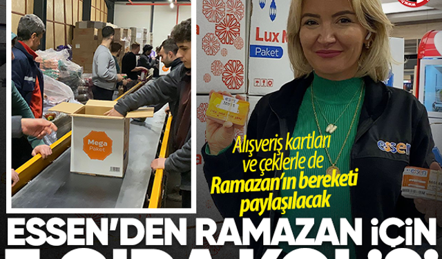 Essen’de Ramazan için 3 gıda kolisi… Alışveriş kartları ve çeklerle de Ramazan’ın bereketi paylaşılacak
