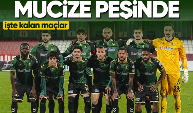 Sakaryaspor mucize peşinde! İşte kalan maçlar 