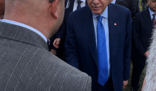 Oğuz Alkaş, Cumhurbaşkanı Erdoğan’ı karşıladı