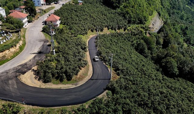 Kocaali'de fındık yolları hasat öncesi yenilendi