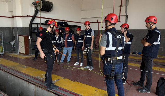 SASKİ saha personeline İtfaiye’den uygulamalı güvenlik eğitimi