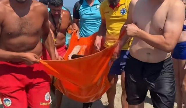 Boğulma tehlikesi geçiren kadın kurtarıldı