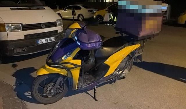 Taksi ile motokurye çarpıştı: 1 yaralı