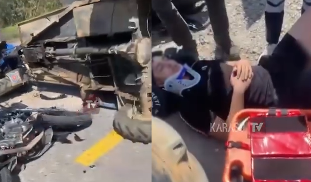 Karasu’da pat pat ile motosiklet çarpıştı: 1 yaralı
