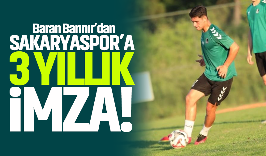 Sakaryaspor'dan Baran Barınır’a 3 yıllık sözleşme