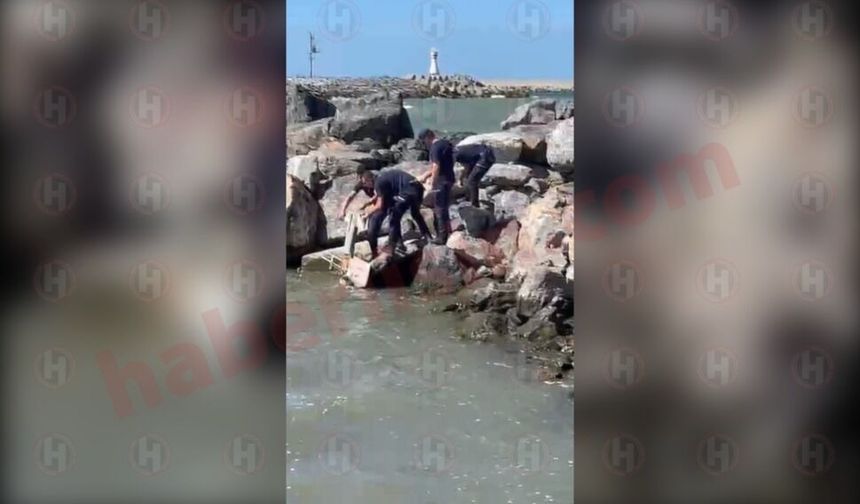 Dalgalar İHA’yı Karasu sahiline taşıdı