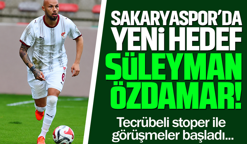 Sakaryaspor'da sıra Süleyman Özdamar'da