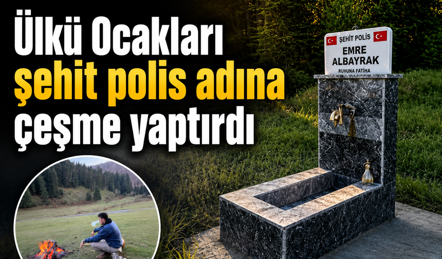 Ülkü Ocakları şehit polis adına çeşme yaptırdı