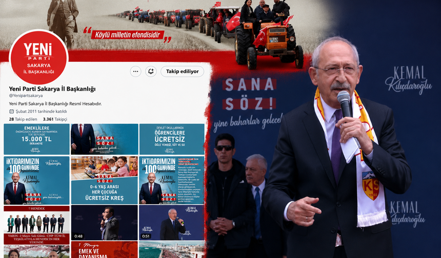 CHP Sakarya'nın sosyal medya hesabı "YENİ Parti" oldu! Eski paylaşımlar kaldı