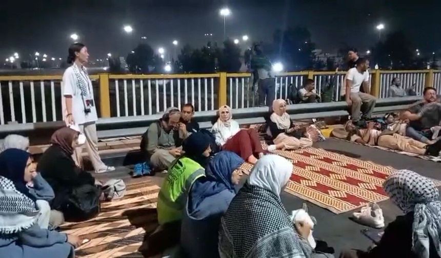 Filistin konvoyu Irak sınırında durduruldu... Konvoyda Sakaryalı aktivistler de var