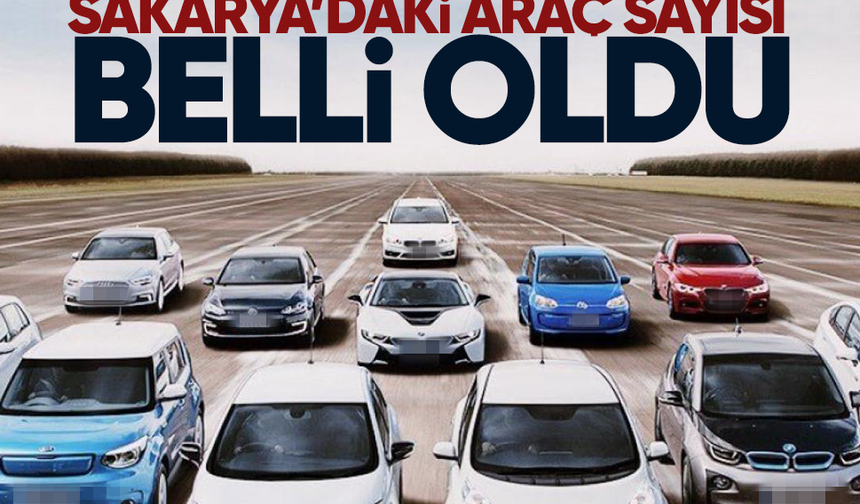 Sakarya’da araç sayısı 450 bine dayandı! En fazla otomobil var