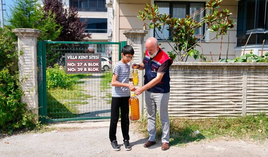 5 litre atık yağ karşılığında 1 litre yağ hediye
