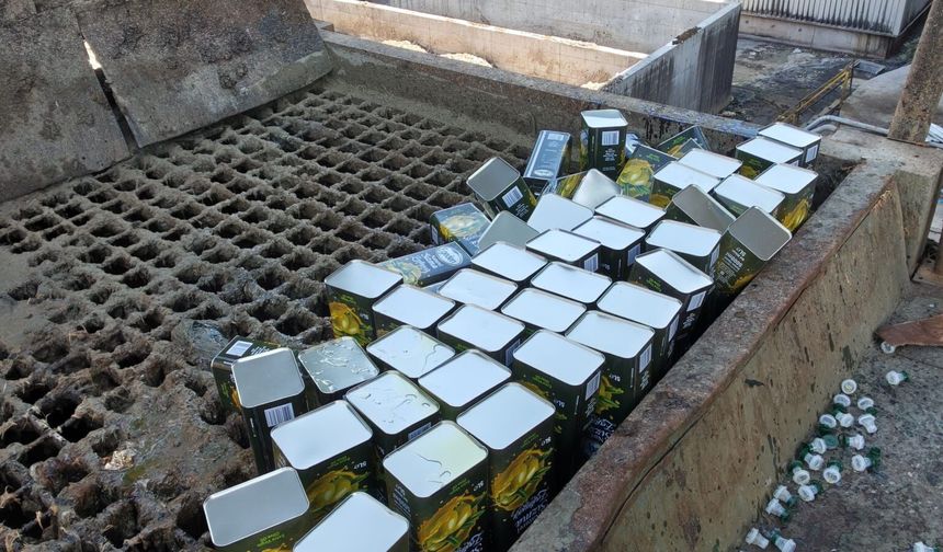 235 litre sahte yağ imha edildi