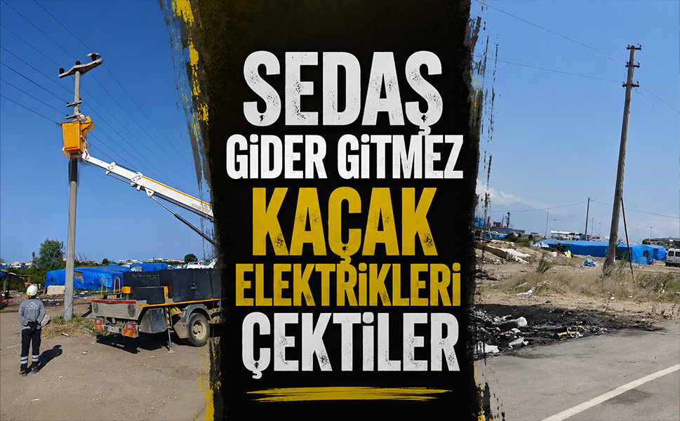 SEDAŞ gider gitmez kaçak elektrikleri çektiler