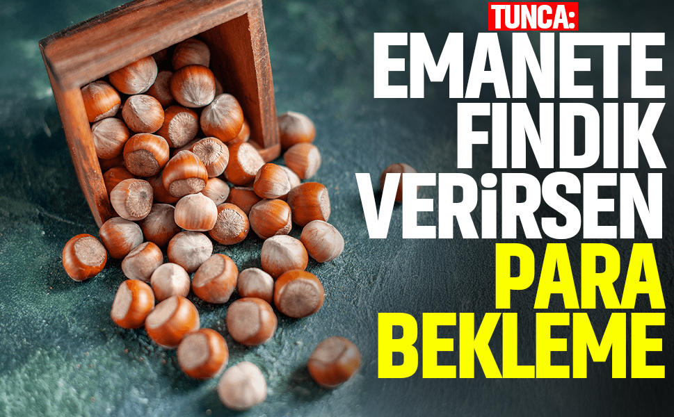 Tunca: Emanete fındık verirsen para bekleme