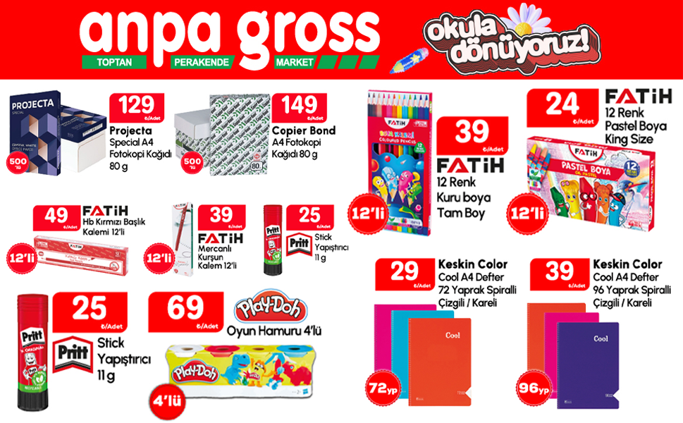 Velilerin gözü burada! Anpa Gross’ta “Okula Dönüyoruz” kampanyası başladı