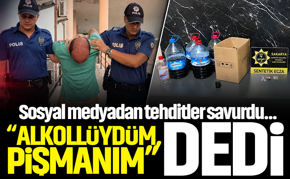 Sosyal medyadan tehditler savurdu... Yakalanınca "Alkollüydüm, pişmanım" dedi