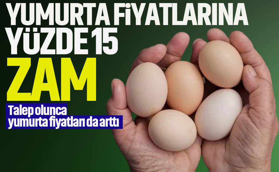 Talep olunca yumurta fiyatları da arttı...Yumurta fiyatlarına yüzde 15 zam