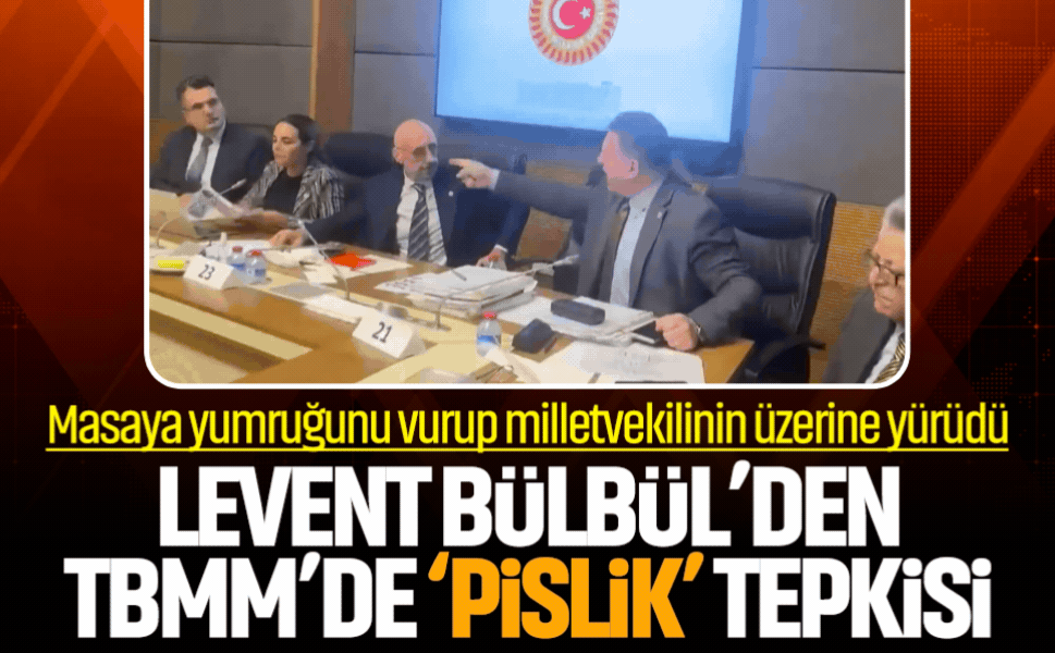 Levent Bülbül'den TBMM’de “pislik” tepkisi... Masaya yumruğunu vurup milletvekilinin üzerine yürüdü